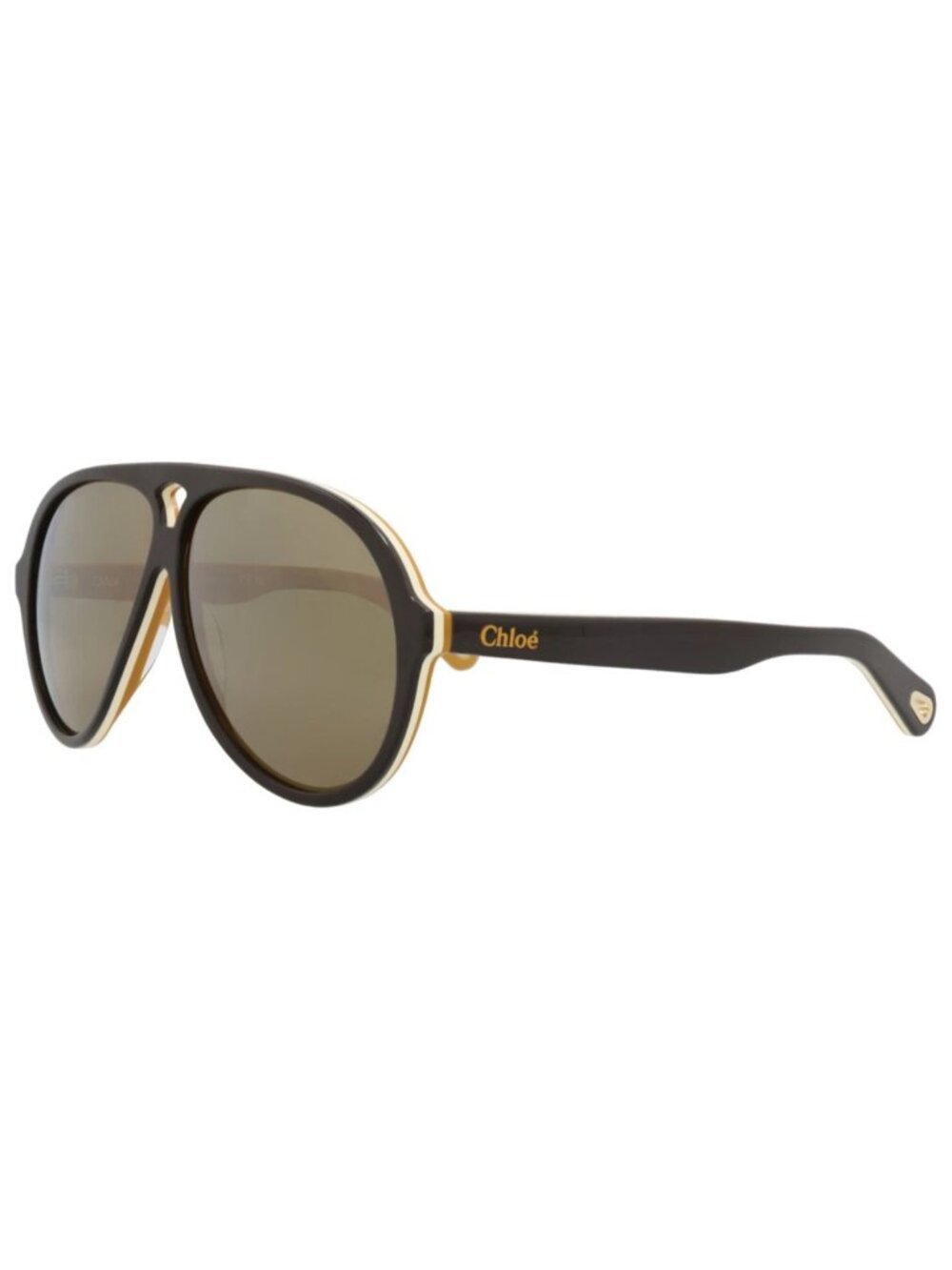 New Chloé Women's Eyeglasses Aviator Brown Brown Bronze